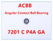 7201 rodamiento de bolitas angular del contacto de C P4A GA